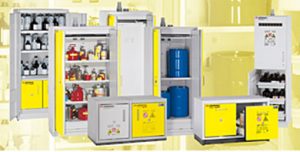 Gefahrstofflagerung / Gefahrstoffe lagern / Gefahrstoffschränke
