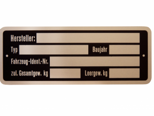 Typenschilder