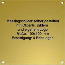 Schilder aus Messing